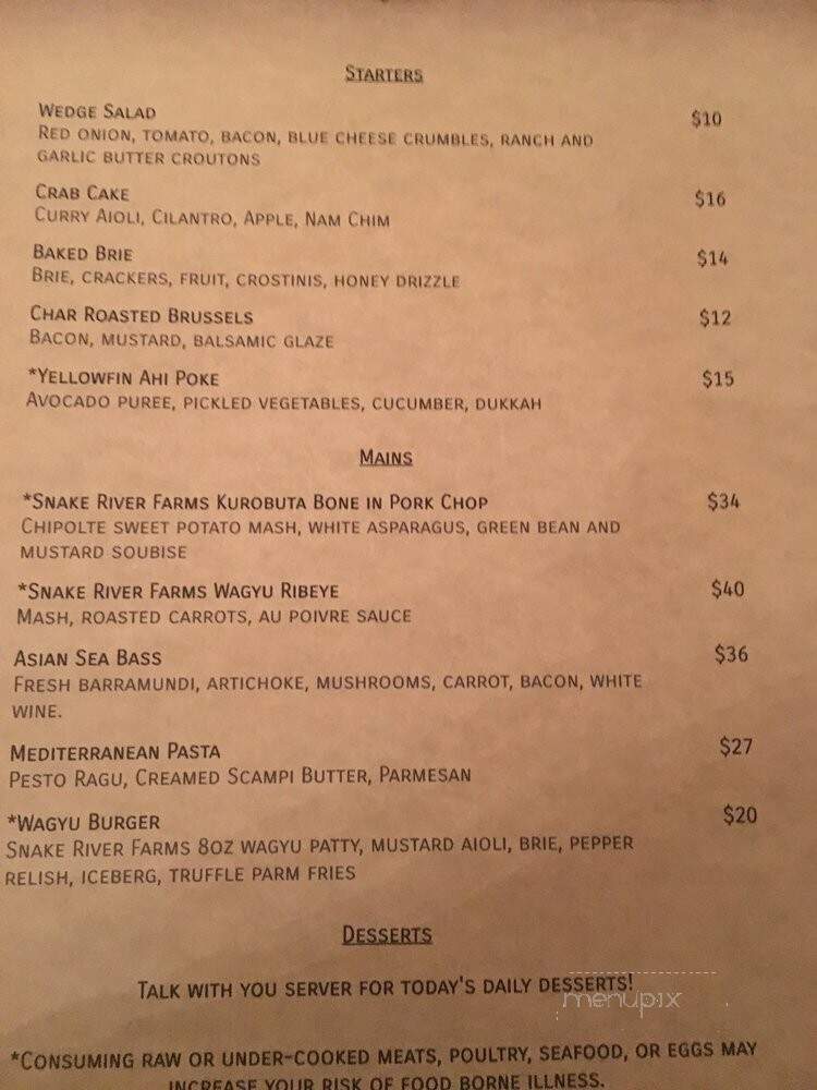 Turpin Meadow Ranch - Moran, WY menu_pic