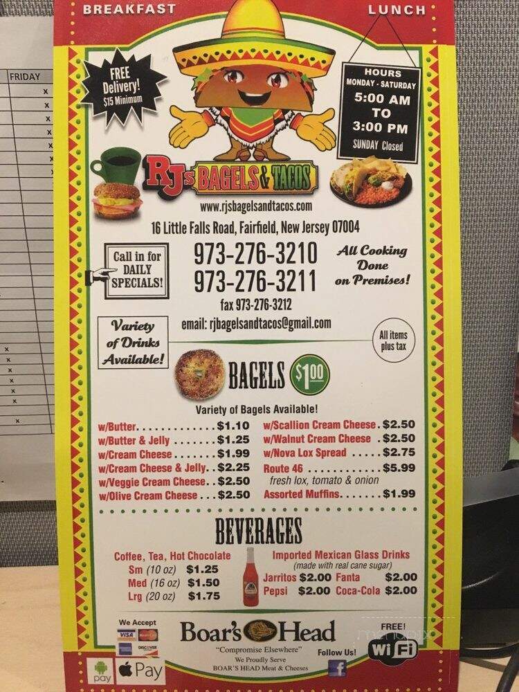 RJ's Bagels & Tacos - Fairfield, NJ
