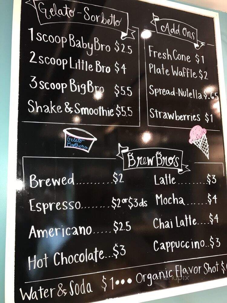 Gelato Brothers - Talbott, TN menu_pic
