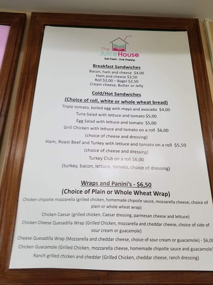 The Juice House - Yonkers, NY menu_pic