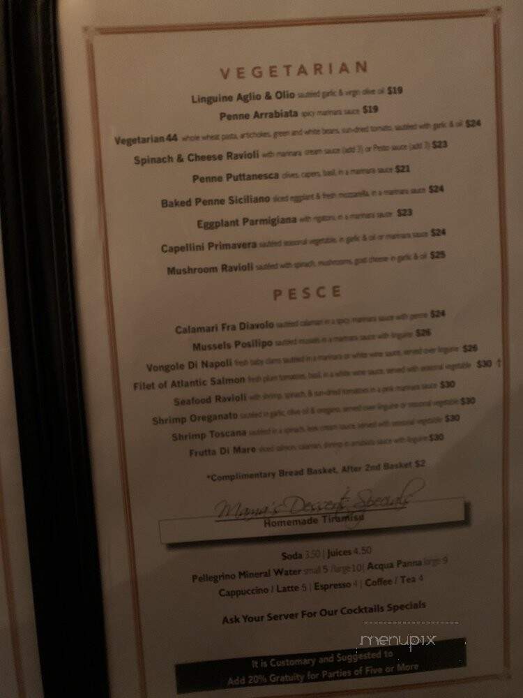 Mama Mia 44 SW - New York, NY menu_pic