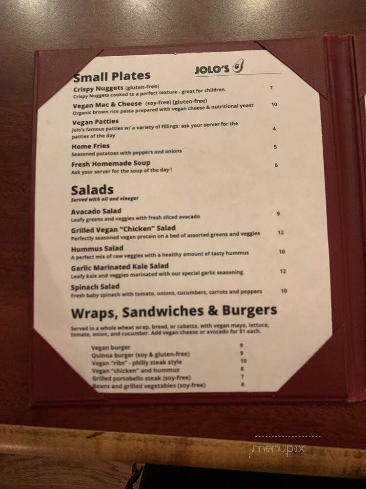 Jolo's - New Rochelle, NY menu_pic