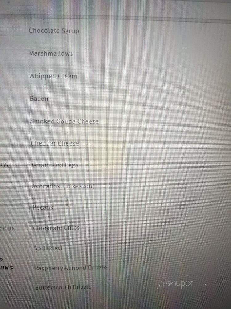 The Crowned Bird Cafe - Waco, TX menu_pic