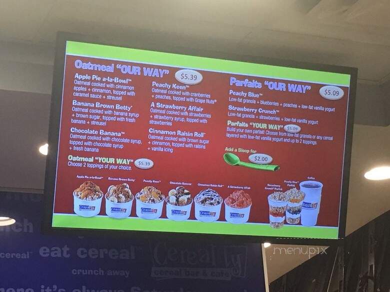 Cereality Cereal Bar - Irving, TX menu_pic