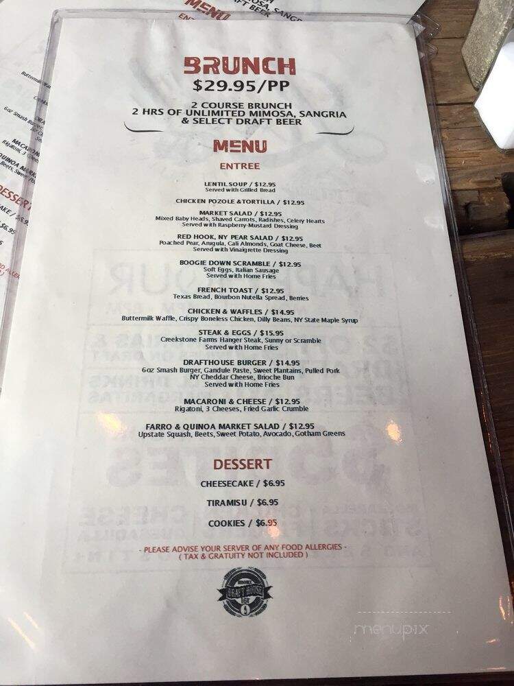 Bronx Drafthouse - Bronx, NY menu_pic