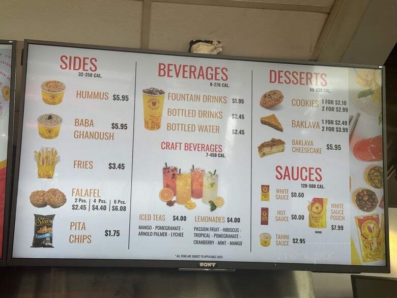 The Halal Guys - Los Angeles, CA menu_pic