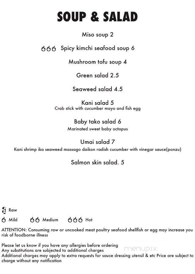 Umai Cafe - Clearwater, FL menu_pic
