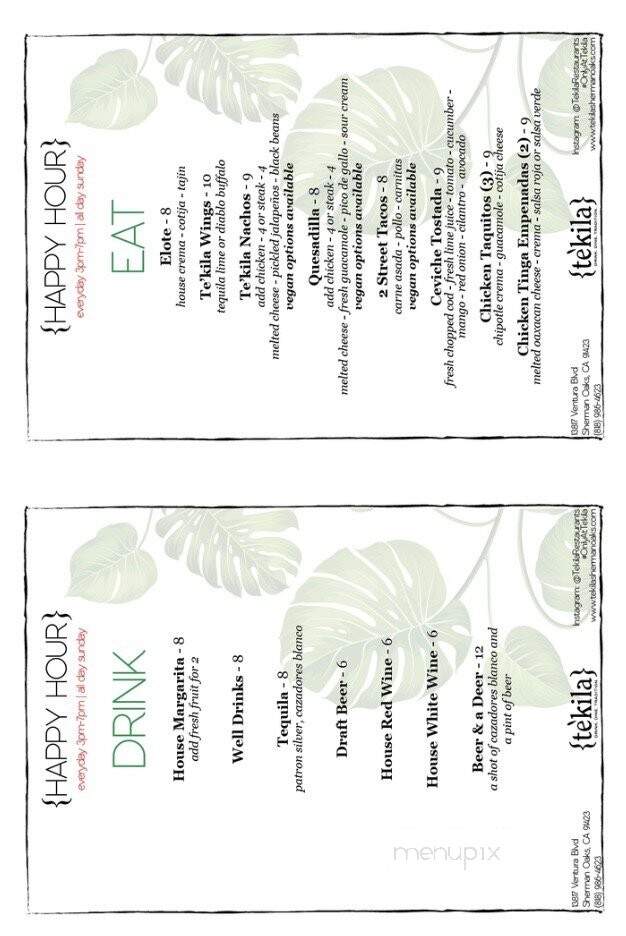 Te'Kila - Los Angeles, CA menu_pic