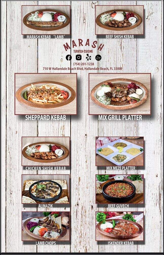 Marash Turkish Cuisine - Hallandale Beach, FL menu_pic