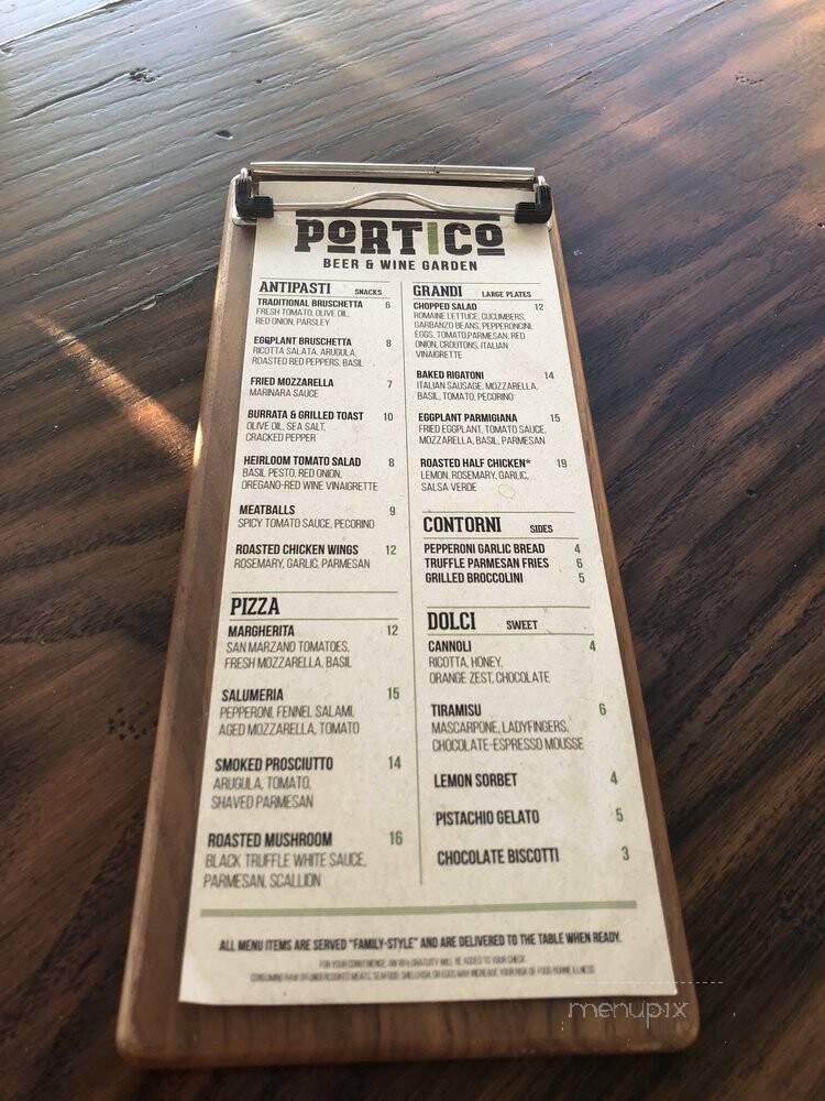 Portico Beer & Wine Garden - Hollywood, FL menu_pic