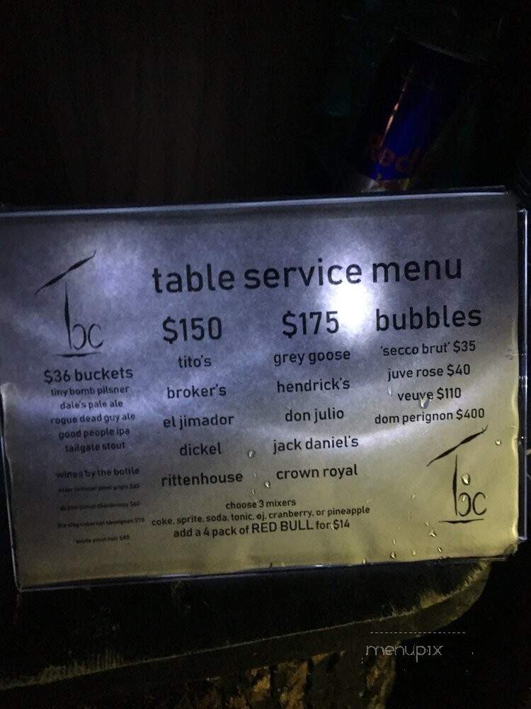 the back corner - Nashville, TN menu_pic