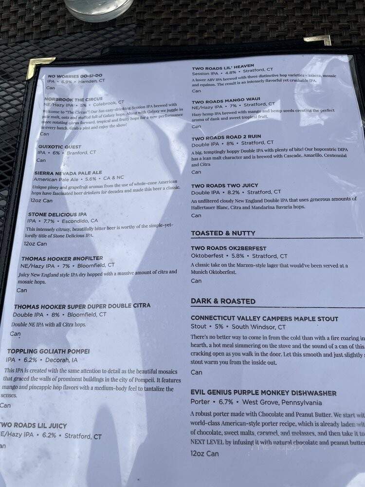 The Old Oak Tavern - New Milford, CT menu_pic