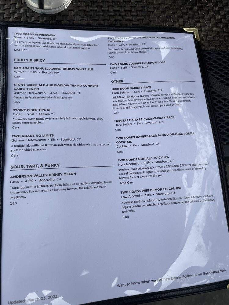 The Old Oak Tavern - New Milford, CT menu_pic