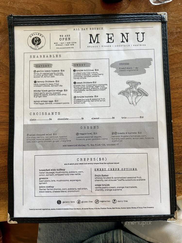 The Gallery Pastry Shop - Indianapolis, IN menu_pic