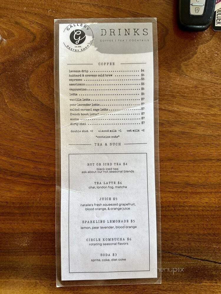 The Gallery Pastry Shop - Indianapolis, IN menu_pic