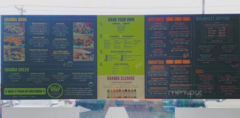 Grabbagreen - Killeen, TX menu_pic