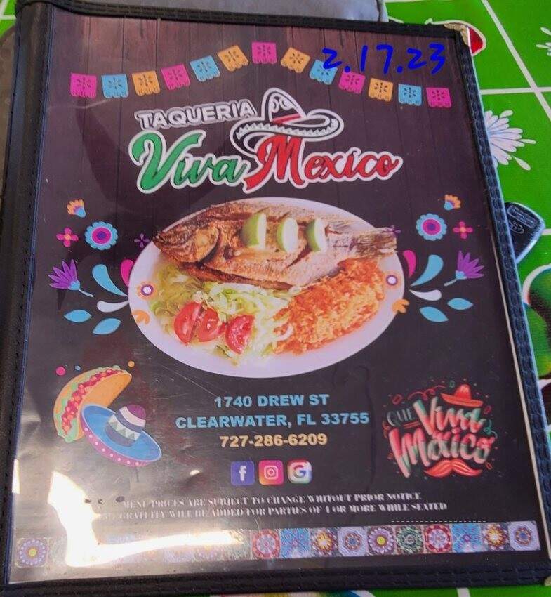 Taqueria Viva Mexico - Clearwater, FL menu_pic