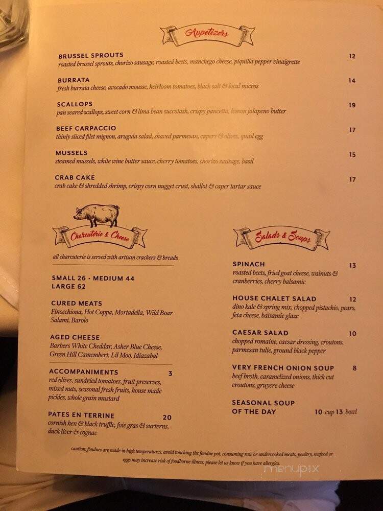 The Little Chalet - Boca Raton, FL menu_pic