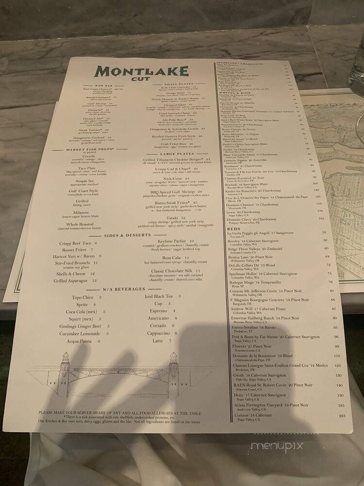 Montlake Cut - Dallas, TX menu_pic
