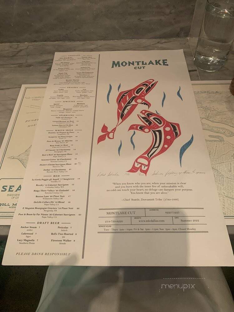 Montlake Cut - Dallas, TX menu_pic