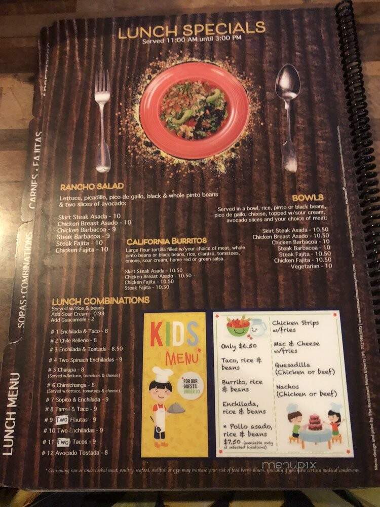Casa Tequila - Coral Springs, FL menu_pic