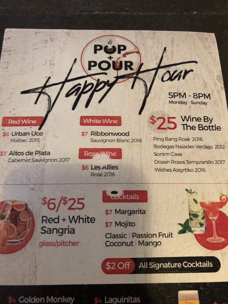 Pop and Pour Cafe - New York, NY menu_pic