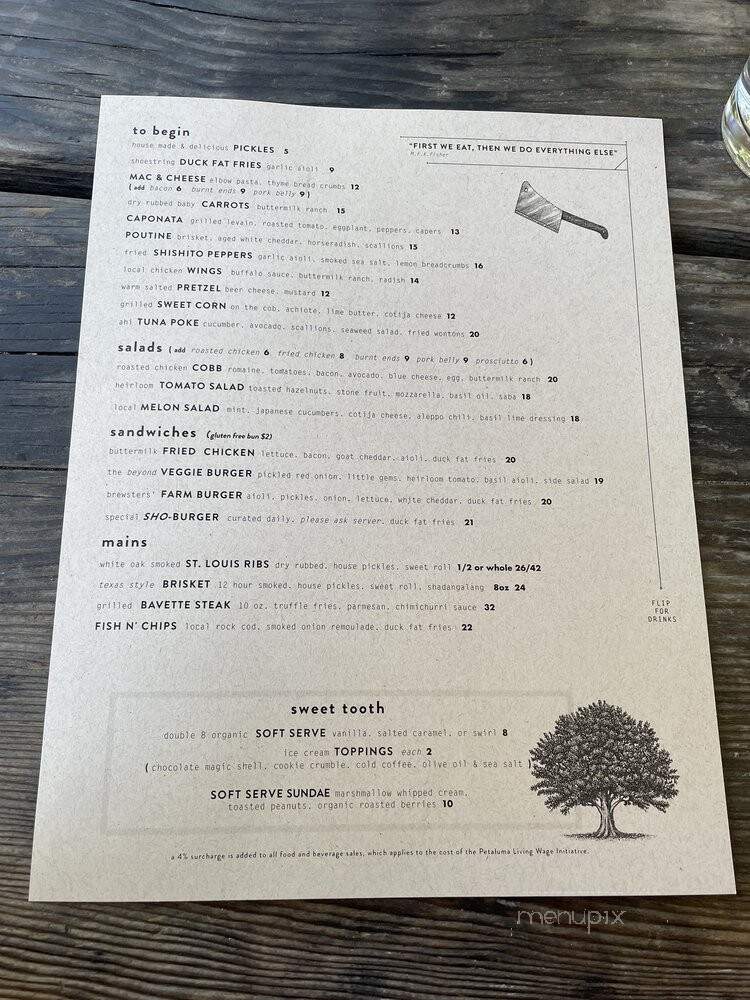 Brewsters Beer Garden - Petaluma, CA menu_pic