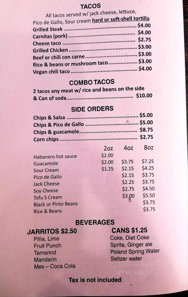 Burritos y Mas NY Tex-Mex - New York, NY menu_pic
