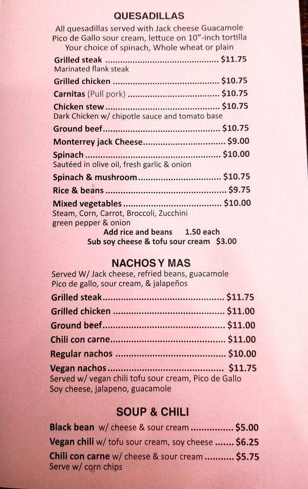 Burritos y Mas NY Tex-Mex - New York, NY menu_pic