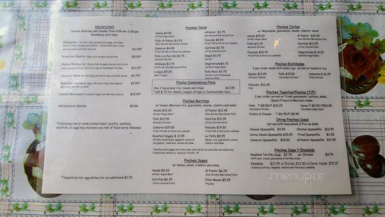 Pinches Tacos - Los Angeles, CA menu_pic