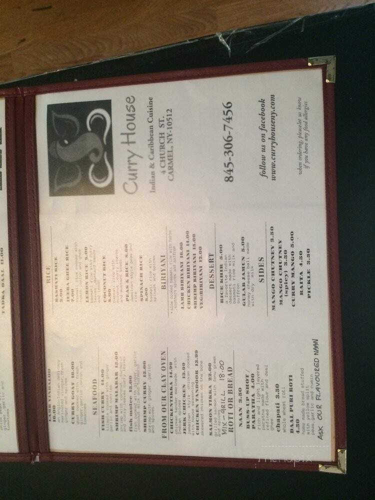 Curry House - Carmel, NY menu_pic