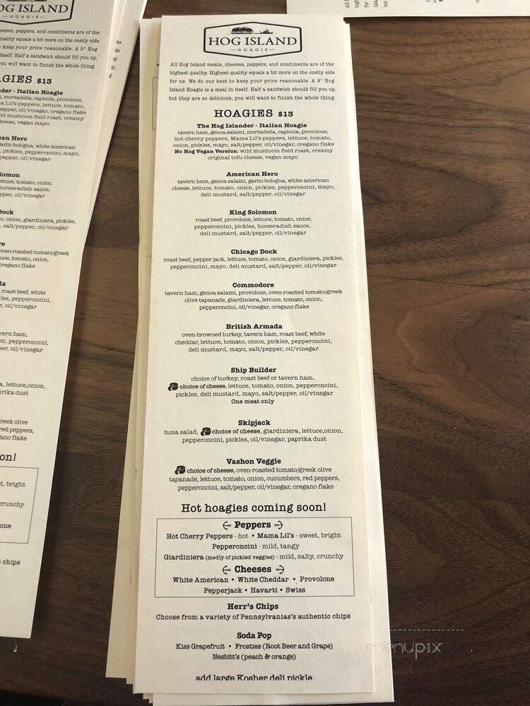 Hog Island Hoagie - Seattle, WA menu_pic