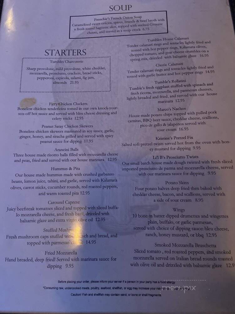 Tumblesalts Cafe - North Providence, RI menu_pic