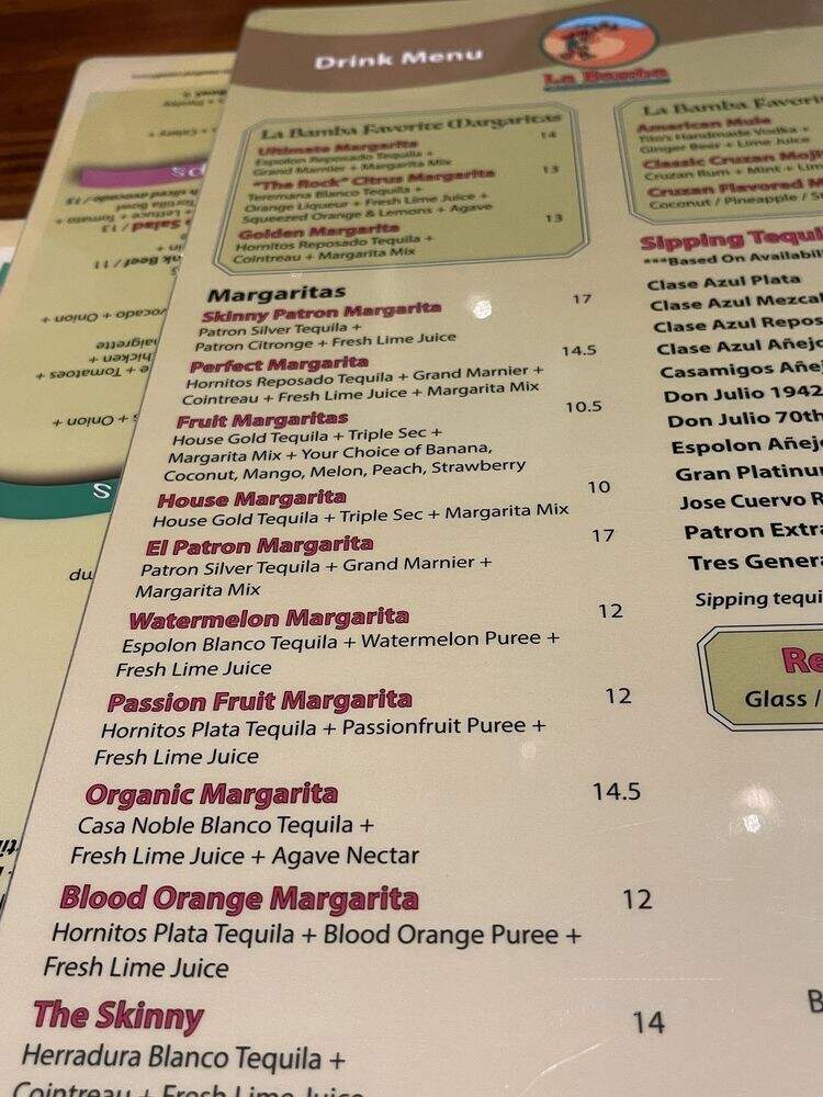 La Bamba Mexican Spanish Restaurant - Fort Lauderdale, FL menu_pic