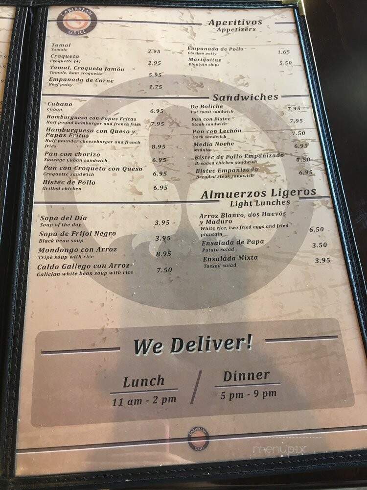 Caribbean Grill Cuban Restaurant - Coconut Creek, FL menu_pic