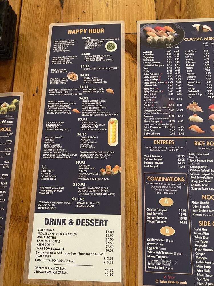 Ezze Sushi - Glendora, CA menu_pic