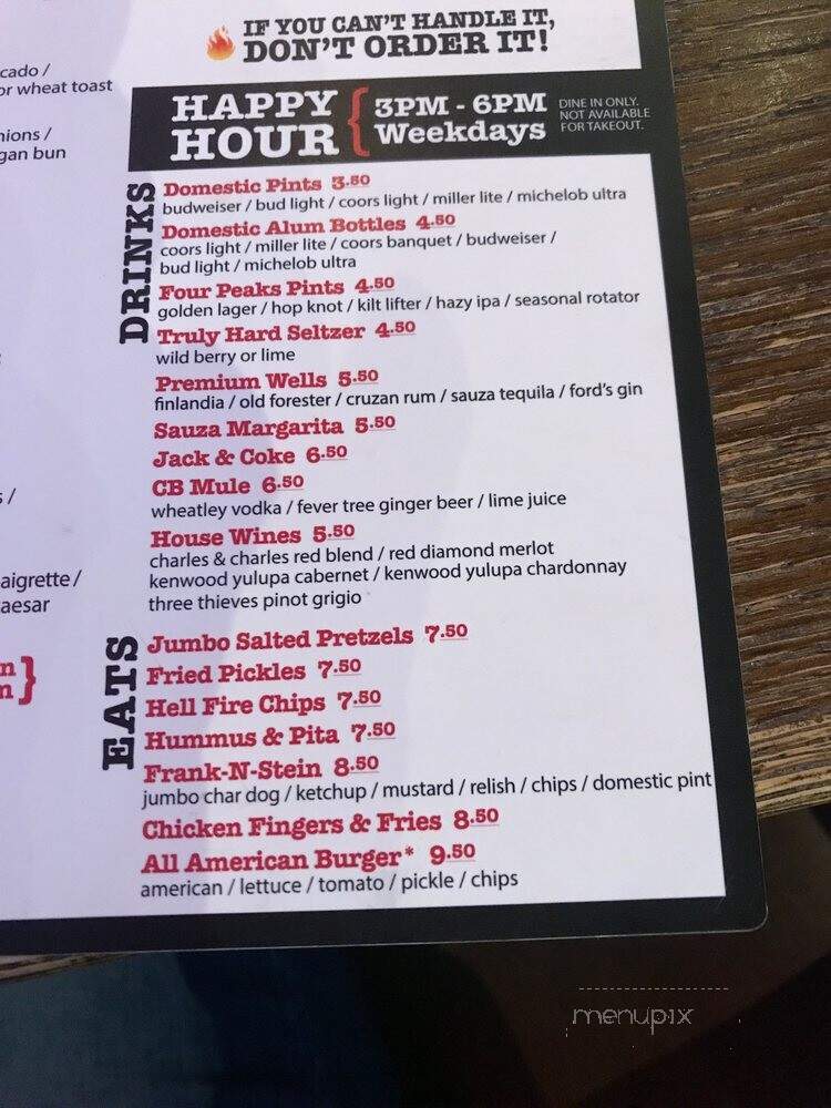 Cold Beers & Cheeseburgers - Gilbert, AZ menu_pic