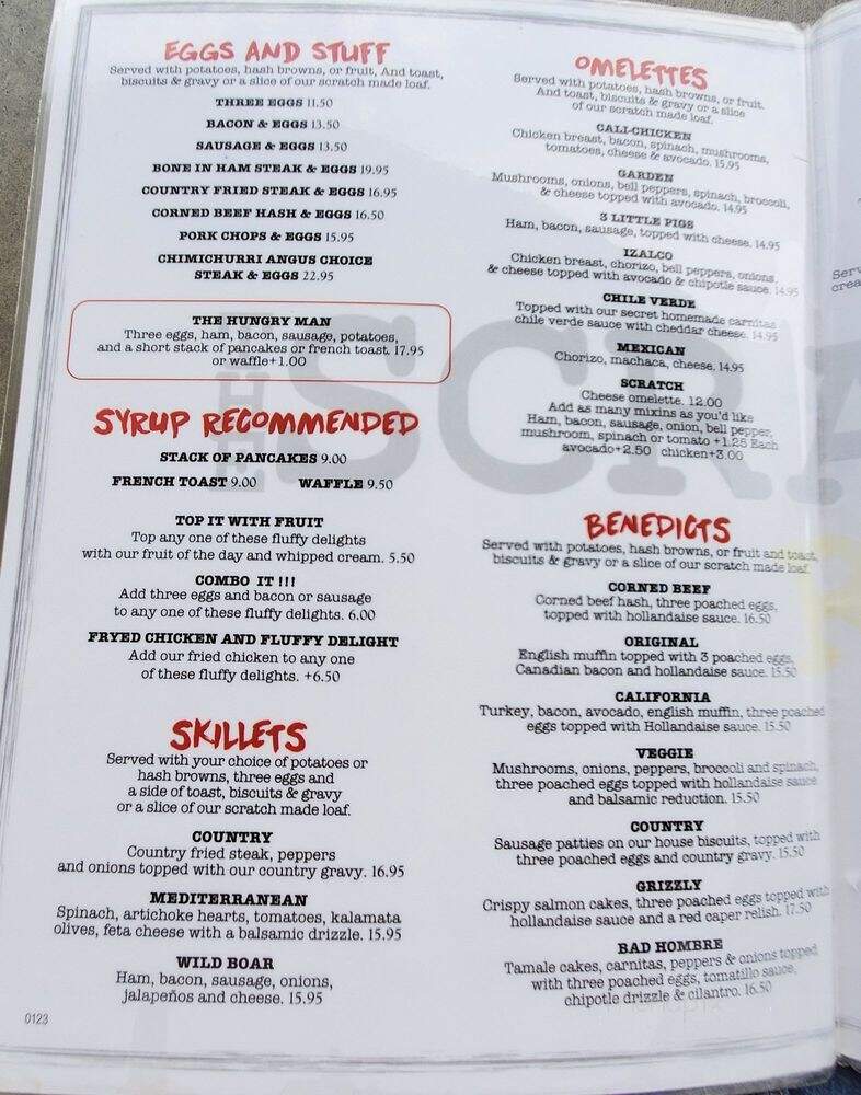 The Scratch Room - Anaheim, CA menu_pic