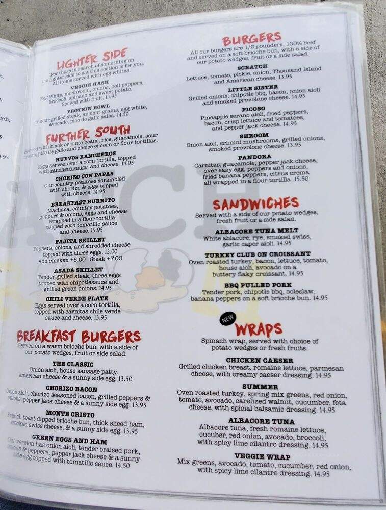 The Scratch Room - Anaheim, CA menu_pic