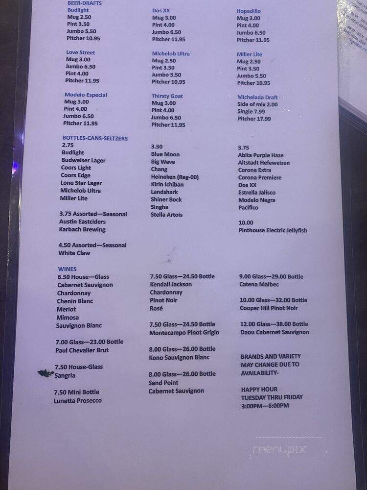Deckhand Oyster Bar - Austin, TX menu_pic