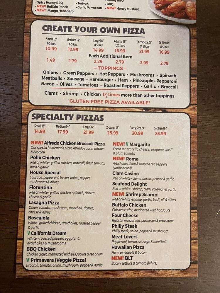 Vivaldi's Pizza - Newington, CT menu_pic