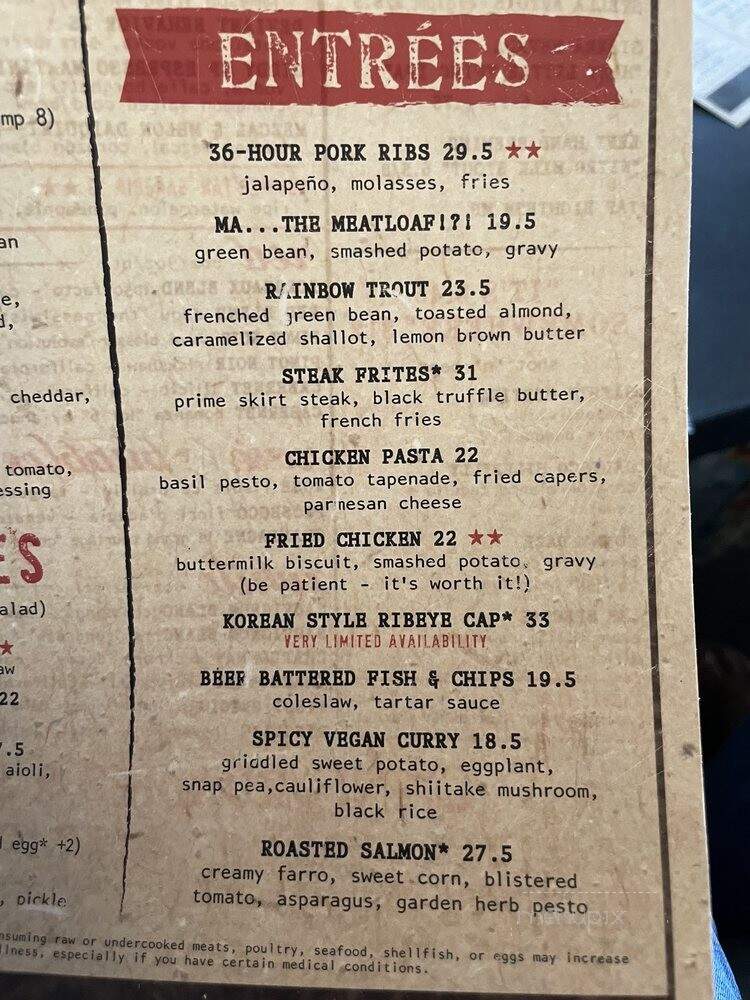 Culinary Dropout - Austin, TX menu_pic