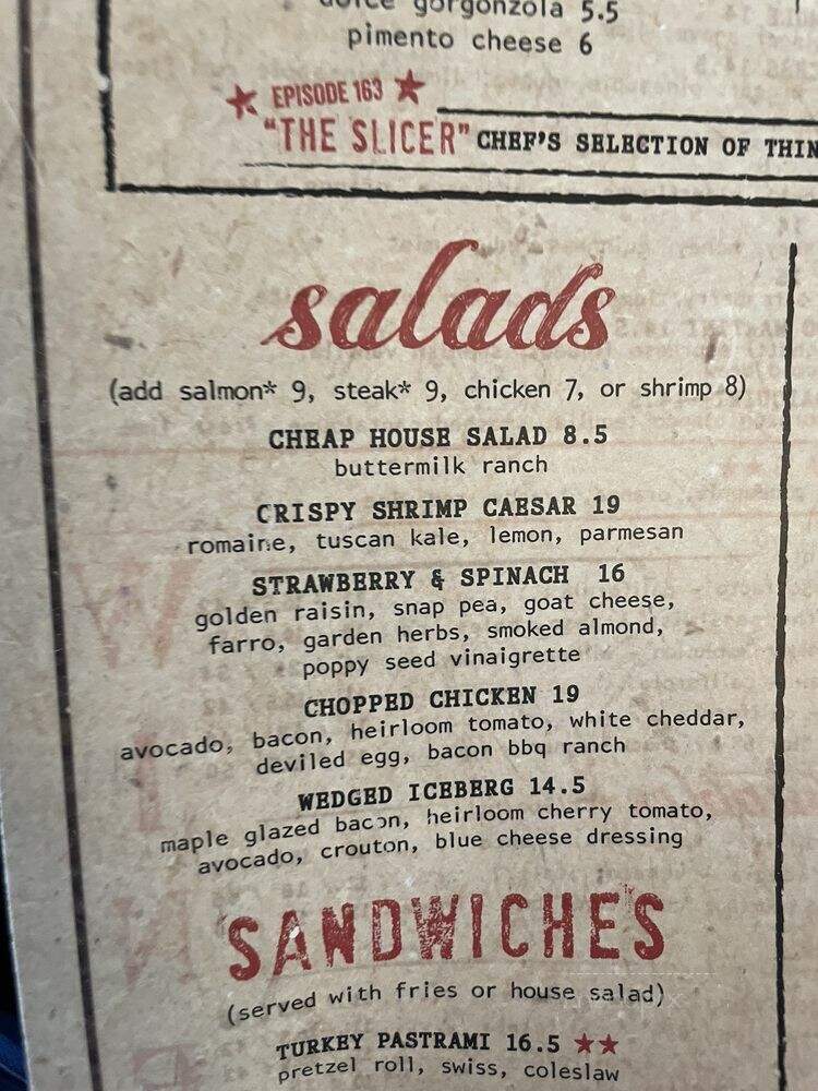 Culinary Dropout - Austin, TX menu_pic