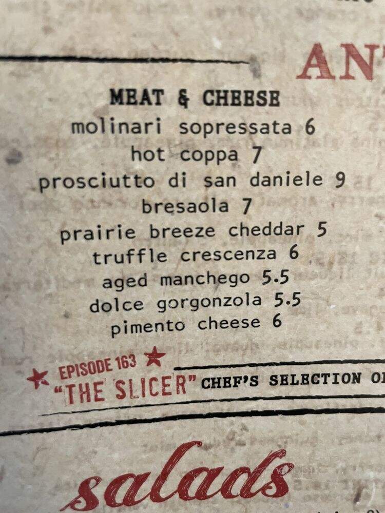 Culinary Dropout - Austin, TX menu_pic