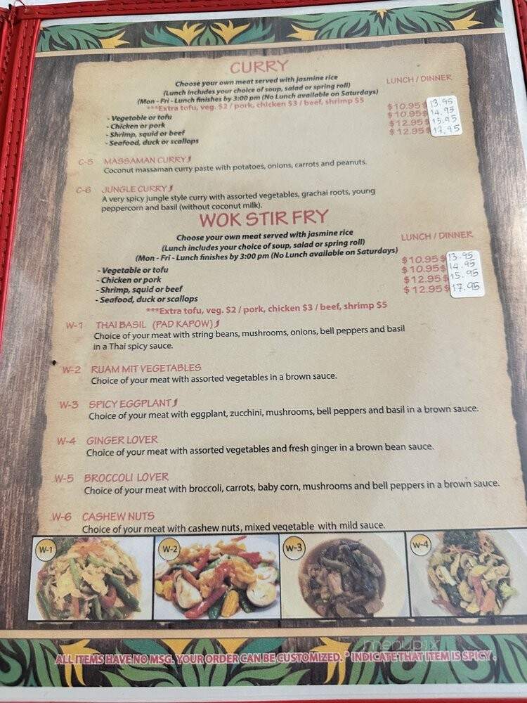 Thai Farms Restaurant - Hartford, CT menu_pic