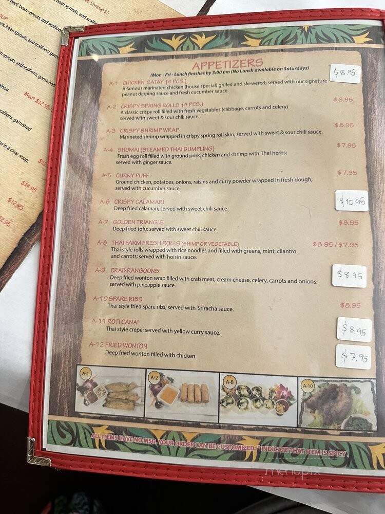 Thai Farms Restaurant - Hartford, CT menu_pic