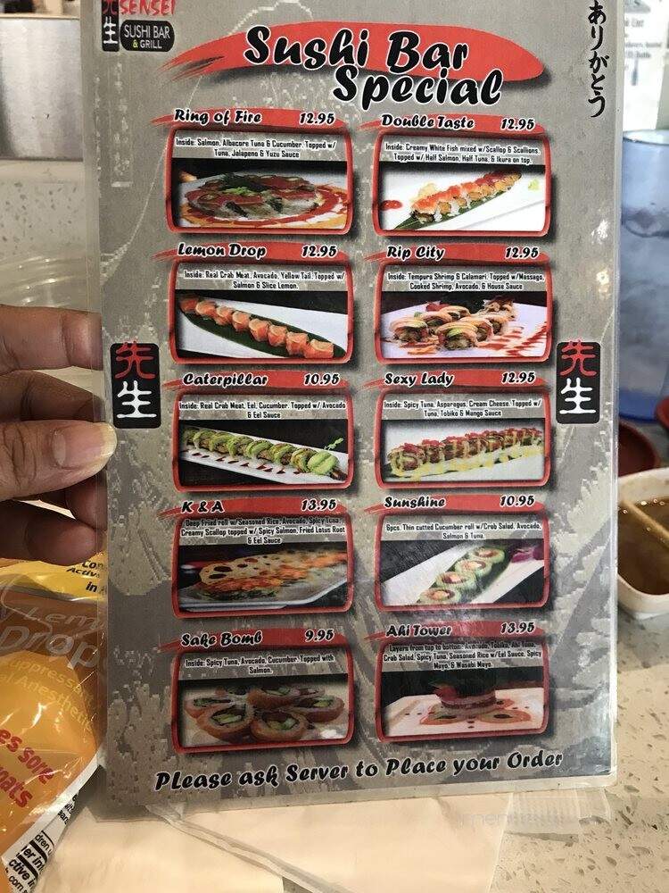 Sensei Sushi - Portland, OR menu_pic