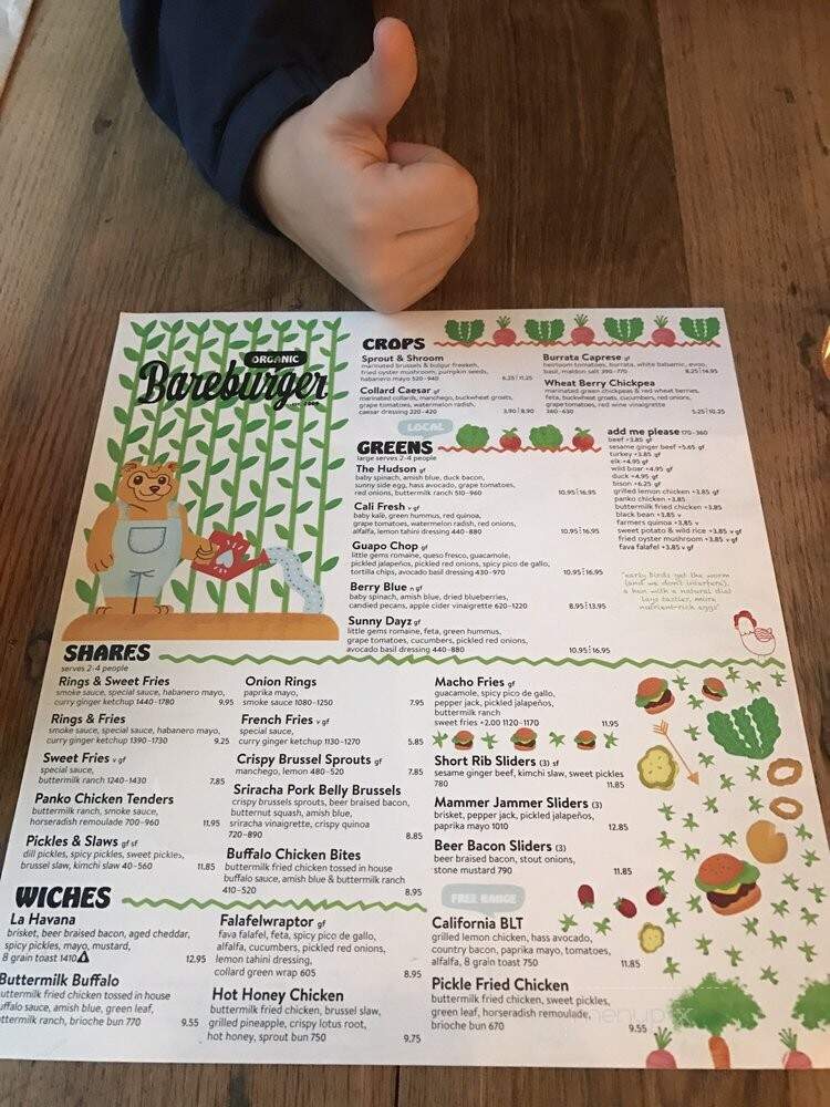Bareburger - Rye, NY menu_pic