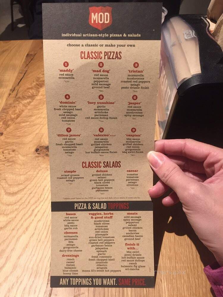 MOD Pizza - San Antonio, TX menu_pic