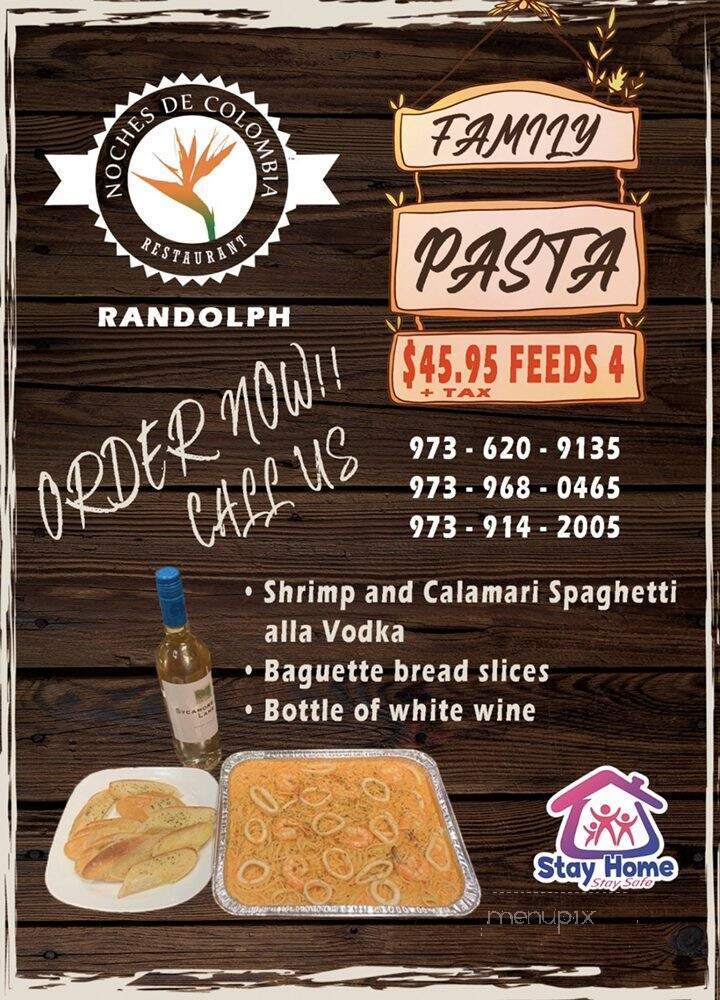 Noches De Colombia - Randolph, NJ menu_pic